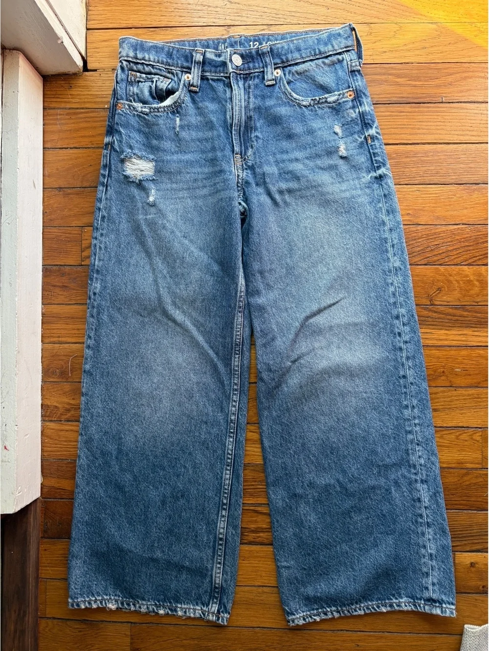 Girls size 12 Low Stride GAP Wide Leg Jeans